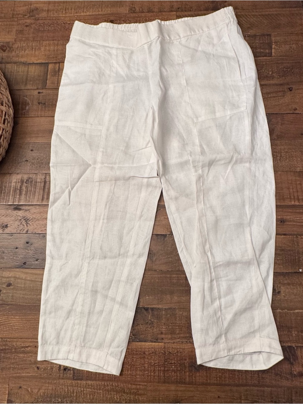 EILEEN FISHER Lightweight Linen Cropped Pants